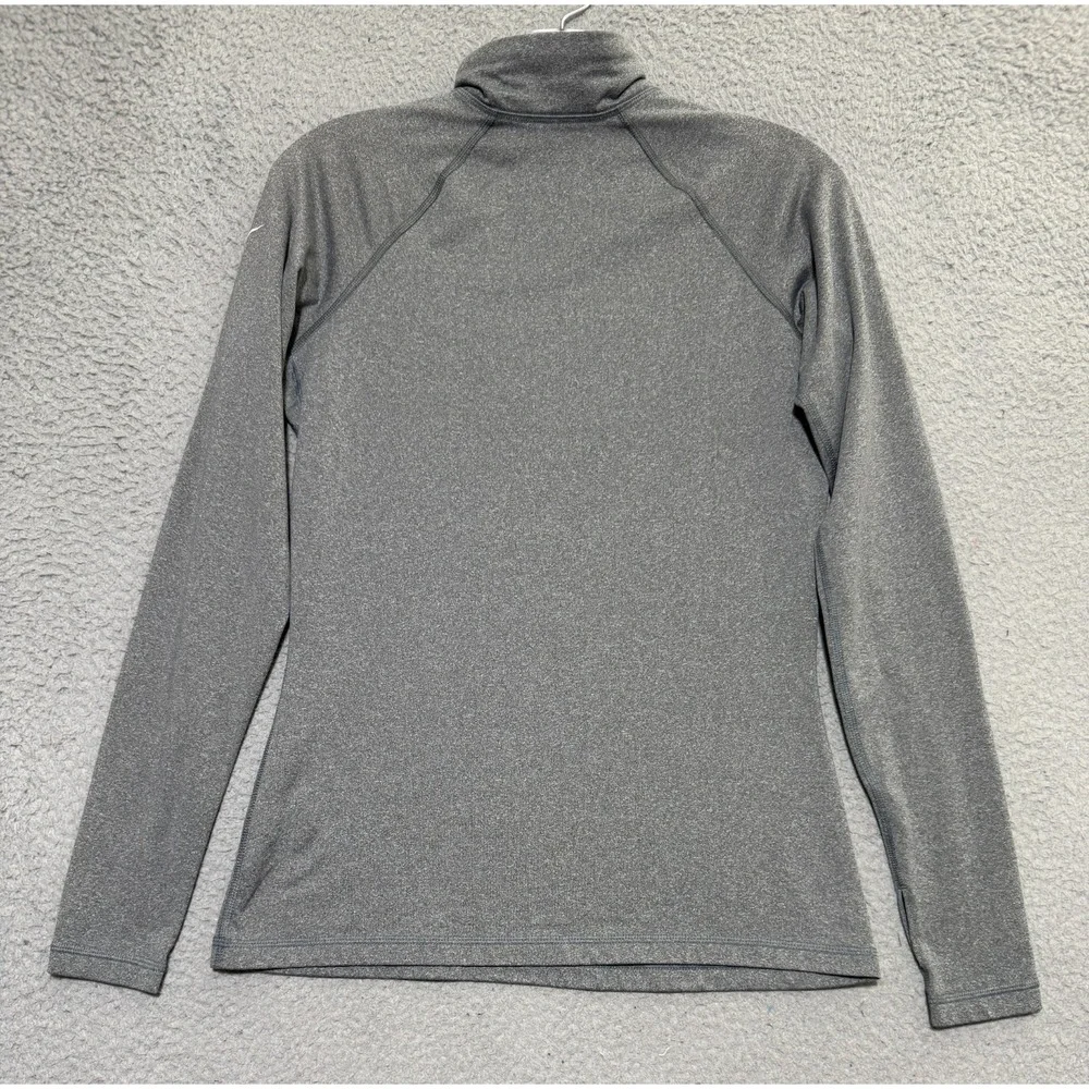 Nike Pro Dri Fit Sweater Womens Medium Gray mock neck 485378-091